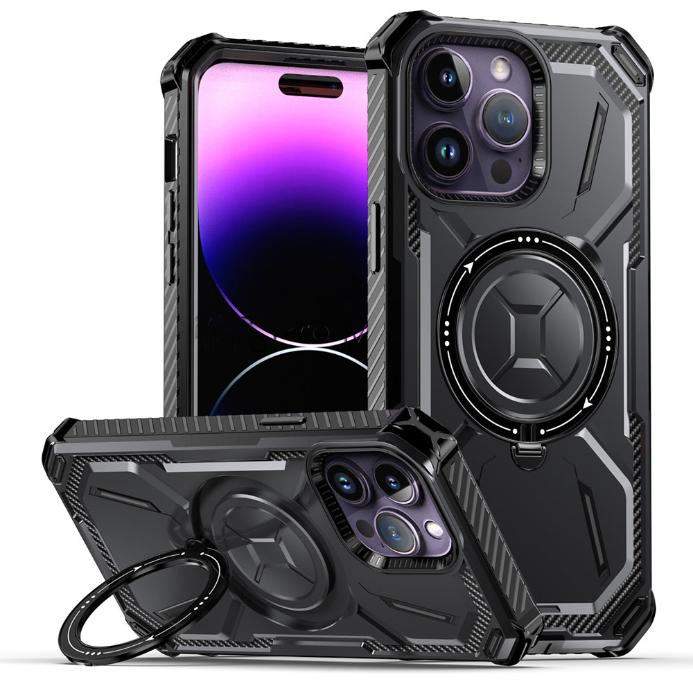 Pro iPhone 14 Pro Max PC TPU pouzdro na telefon stojánek Magnetický kryt telefonu kompatibilní s MagSafe Pro iPhone 14 Pro Max PC TPU pouzdro na telefon stojánek Magnetický kryt telefonu kompatibilní s MagSafe